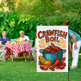 Vohado lobster seafood boil theme flag adds festive flair to patios and lawns.