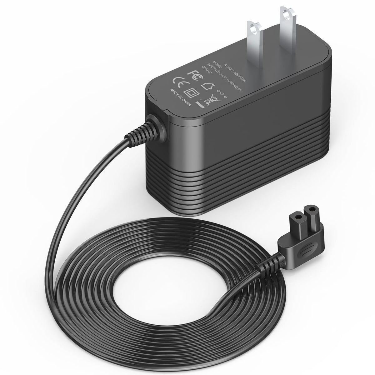 VOJSALDR 12.6V charger front view for easy placement and quick charging.