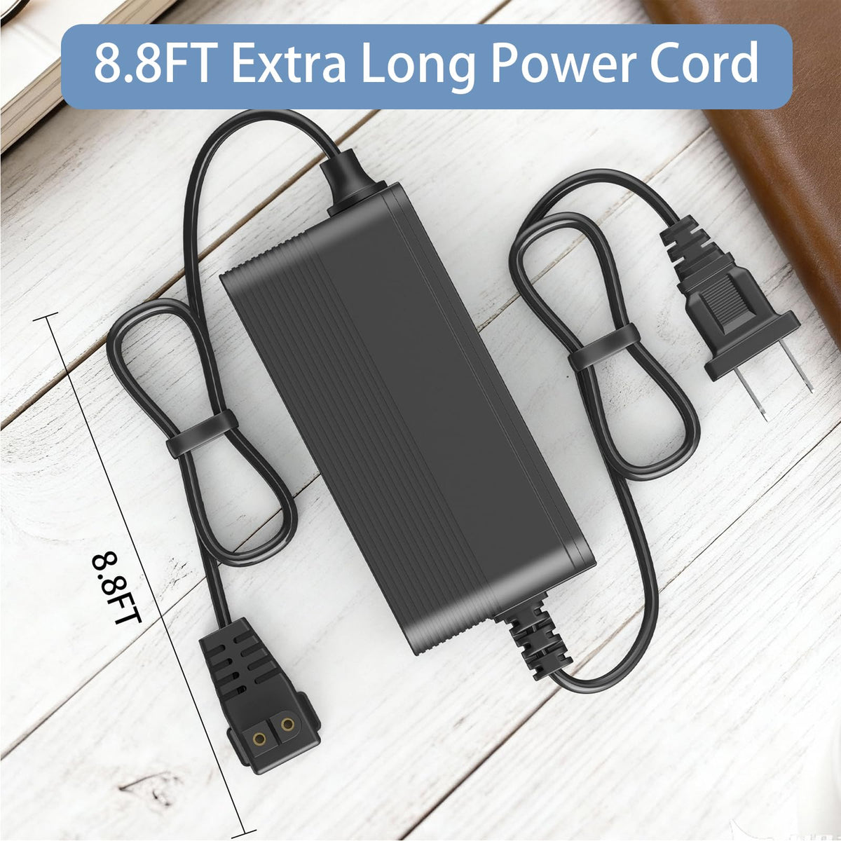 VOJSALDR CE/FCC/RoHS certified charger with protective electronics.