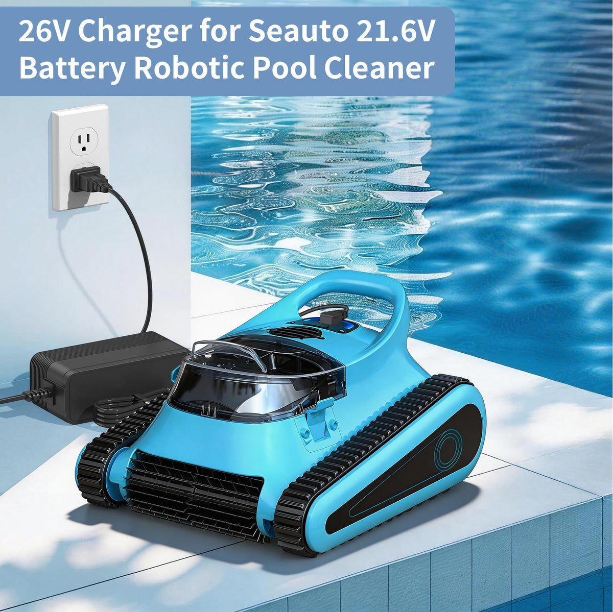 VOJSALDR 26V charger outputs steady 26V, supports quick recharge for 21.6V li-ion cleaners.