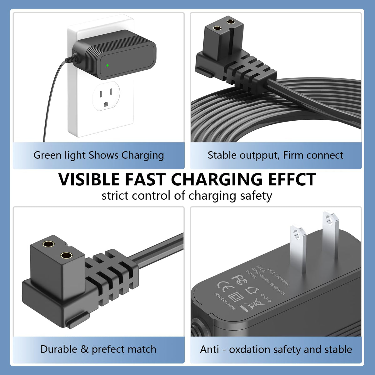 VOJSALDR included power cord and simple replacement setup