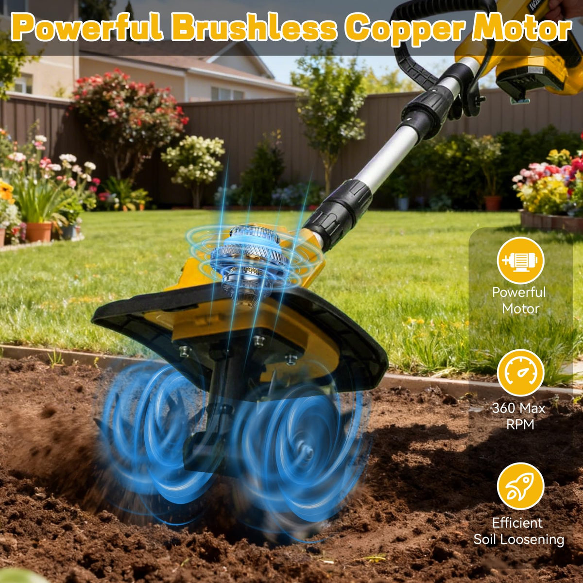 Vokoroad tiller features brushless motor delivering up to 360RPM