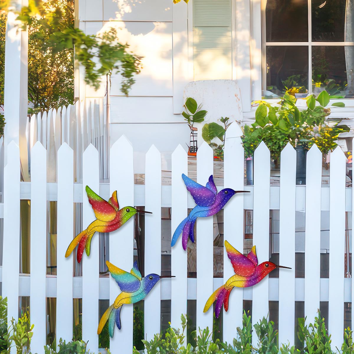 VOKPROOF hummingbird wall decor set brightens fences and patios