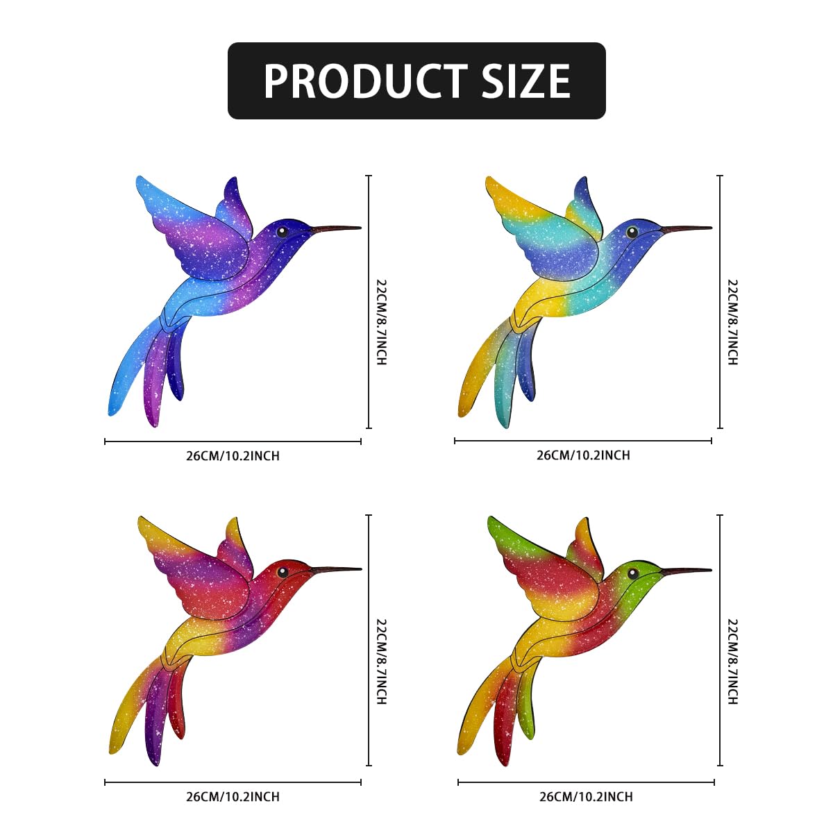 VOKPROOF metal hummingbird wall art outdoor-ready iron sculptures resist rust