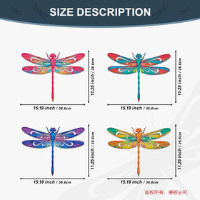 VOKPROOF metal dragonfly sculpture for garden fences adds rustic charm