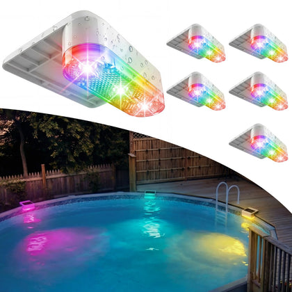 VOLISUN solar pool light with nine color modes for vibrant water displays.