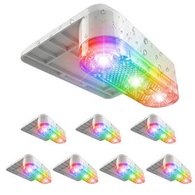 VOLISUN color modes illuminate above-ground pools with 9 RGB options for mood lighting.