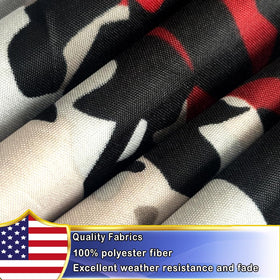 VOLTA flag brass grommets, easy secure mounting on standard poles.