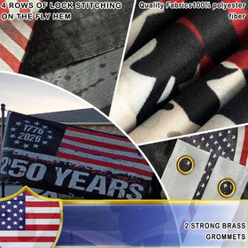 VOLTA flag UV protection detail, color stays bright through sun exposure.