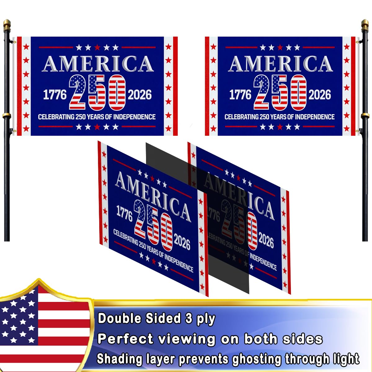 Volta heavy duty outdoor flag 3x5 designed to withstand wind and sun