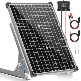 Voltset 30W solar panel soaking sunlight for steady battery charging.