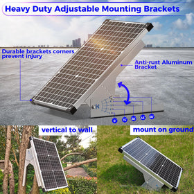 Voltset adjustable mount bracket 60 degrees for optimal sun exposure.
