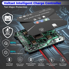 Voltset compact outdoor design fits RV, marine, or trailer setups.