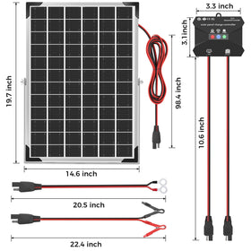 Voltset LED status indicators show charging, sun, or full charge.