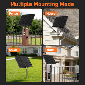 Voltset tubular bracket mounting enables quick, sturdy fence-post installation.
