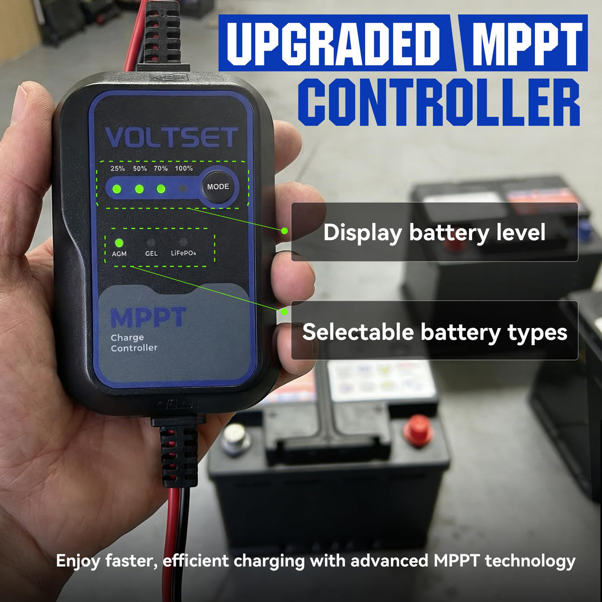 Voltset IP67 waterproof panel withstands rain and snow for outdoor charging.