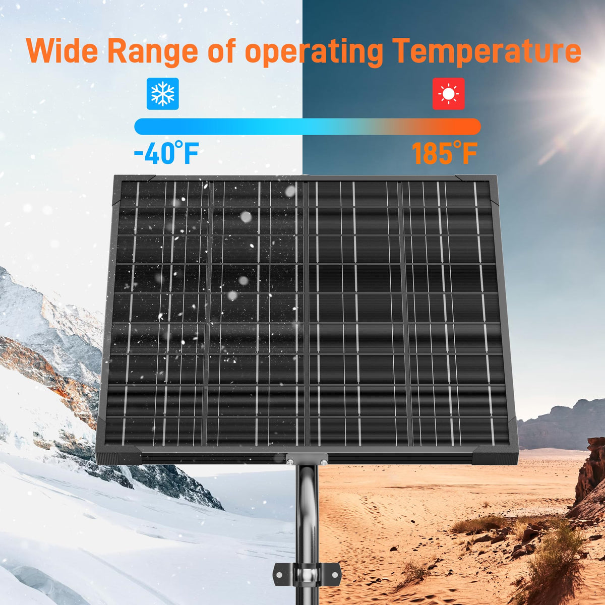 Voltset waterproof solar panel IP67 withstands rain and dust for outdoor use.