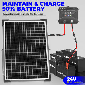 Voltset weatherproof solar panel designed for outdoor use.