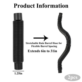 Volwiqu downspout diverter adapter for seamless two-barrel setup