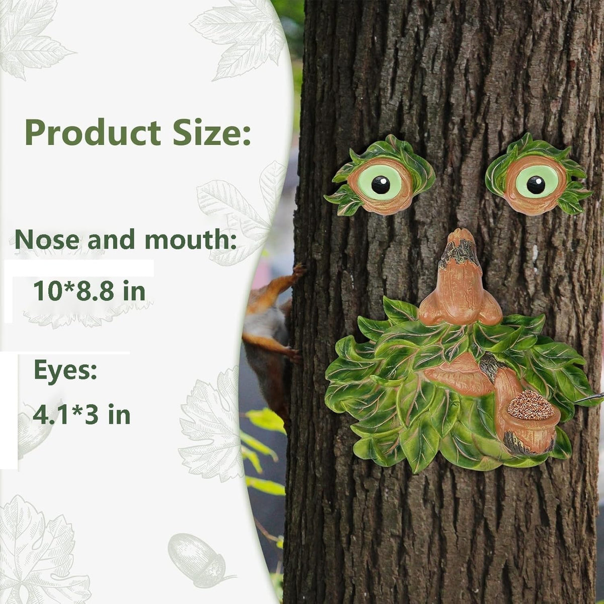 Vomiceak old man tree-face hugger adds whimsy to outdoors.