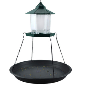 Vomvomp seed tray hanging chain detail shows sturdy outdoor setup.