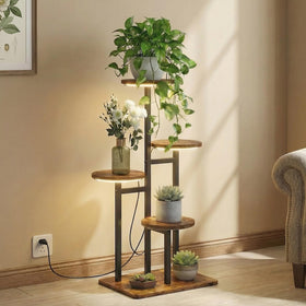 Vondream 4-Tier Plant Stand with Grow Light for compact indoor greenery