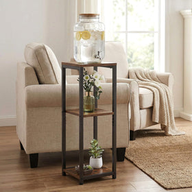 VonDream corner plant stand in living room creates tidy display