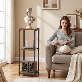 VonDream tall plant stand used as a side table beside sofa or bed