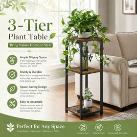 VonDream plant stand top view showing three shelves for greenery