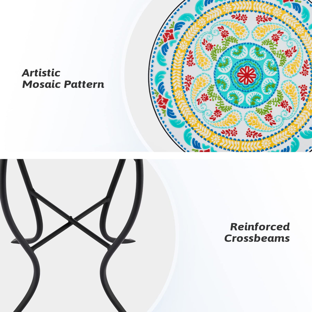 Vonluce ceramic tile design adds artistic flair to decor.