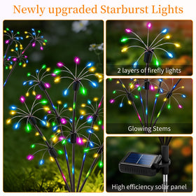 VOOKRY two-layer firework LEDs create a dazzling, layered glow for evening ambiance.