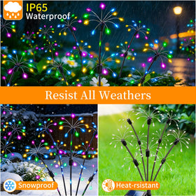 VOOKRY waterproof outdoor lights resist rain and snow for long-lasting garden decor.