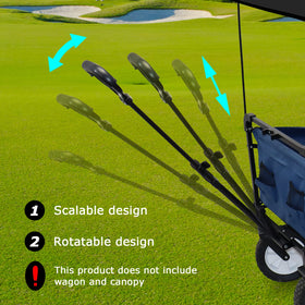 VOONKE stroller wagon pull handle installed for smooth maneuvering.