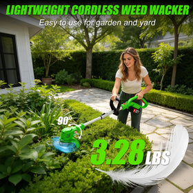 Vopot head tilts 0 to 90 degrees for tight corners