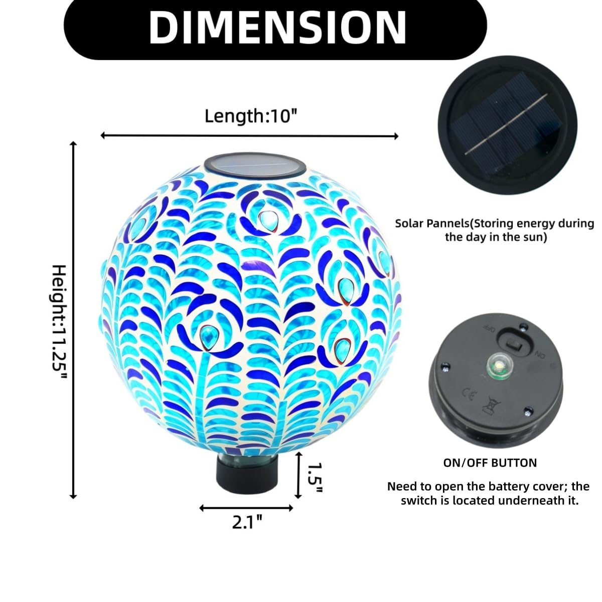 Rechargeable solar panel powers warm interior glow after dusk.