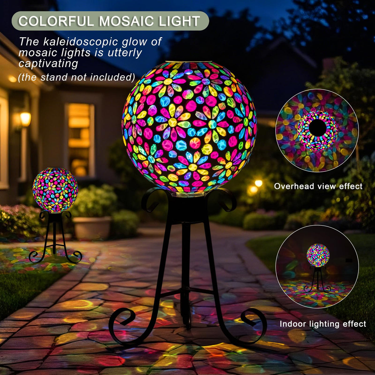 VOREEN weatherproof garden sphere withstands rain for year-round display
