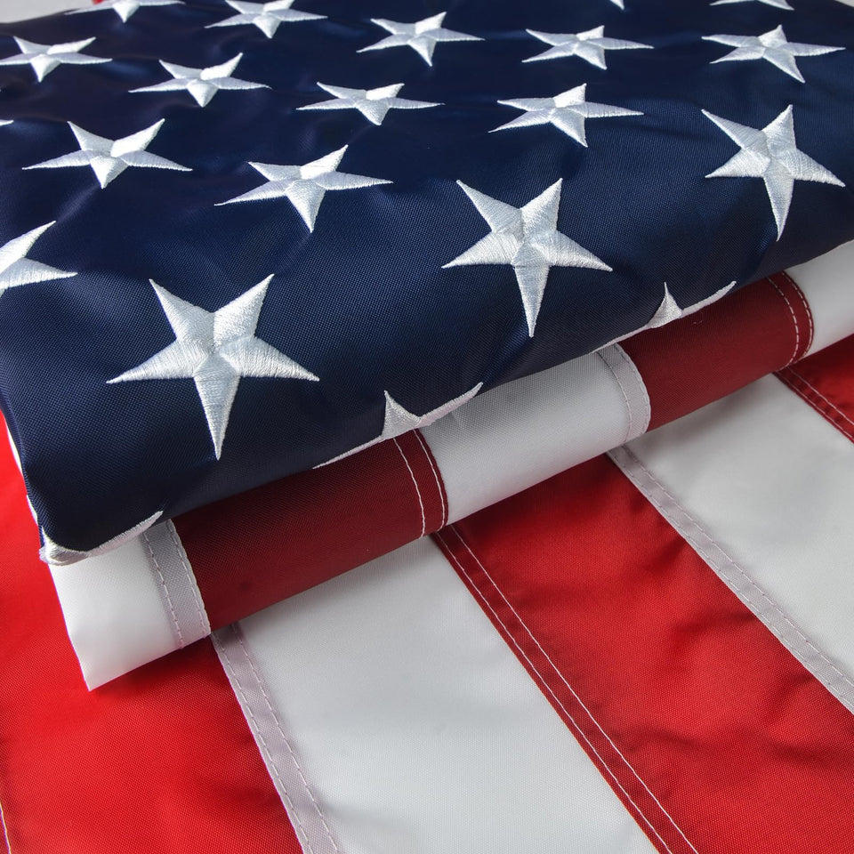 VORENUS American Flag 3x5 outdoor with embroidered stars for yard display.