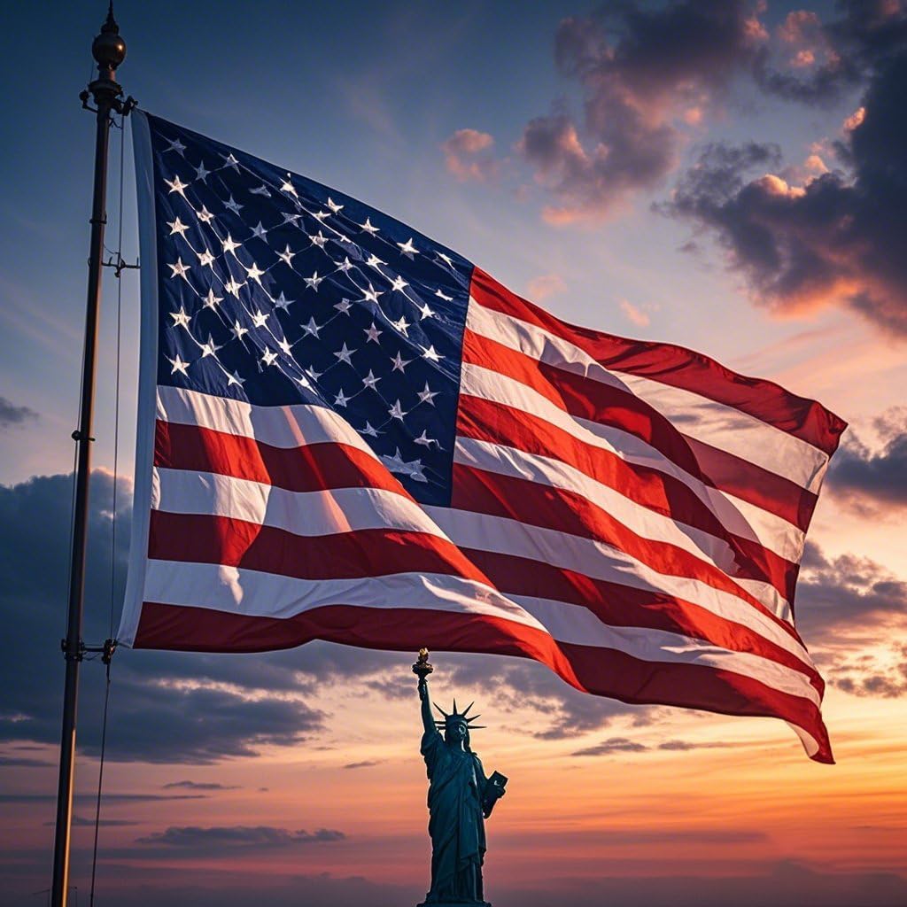 VORENUS heavy-duty spun polyester flag designed for wind resistance and long life.