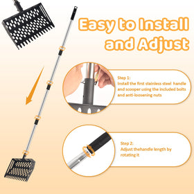 Vorhomness multi-purpose cleaning tool suitable for coops, gardens, stalls, sand pits and litter boxes.