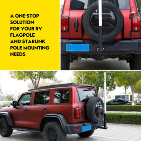 Vornalex versatile RV bracket for bikes, cargo trays and Starlink