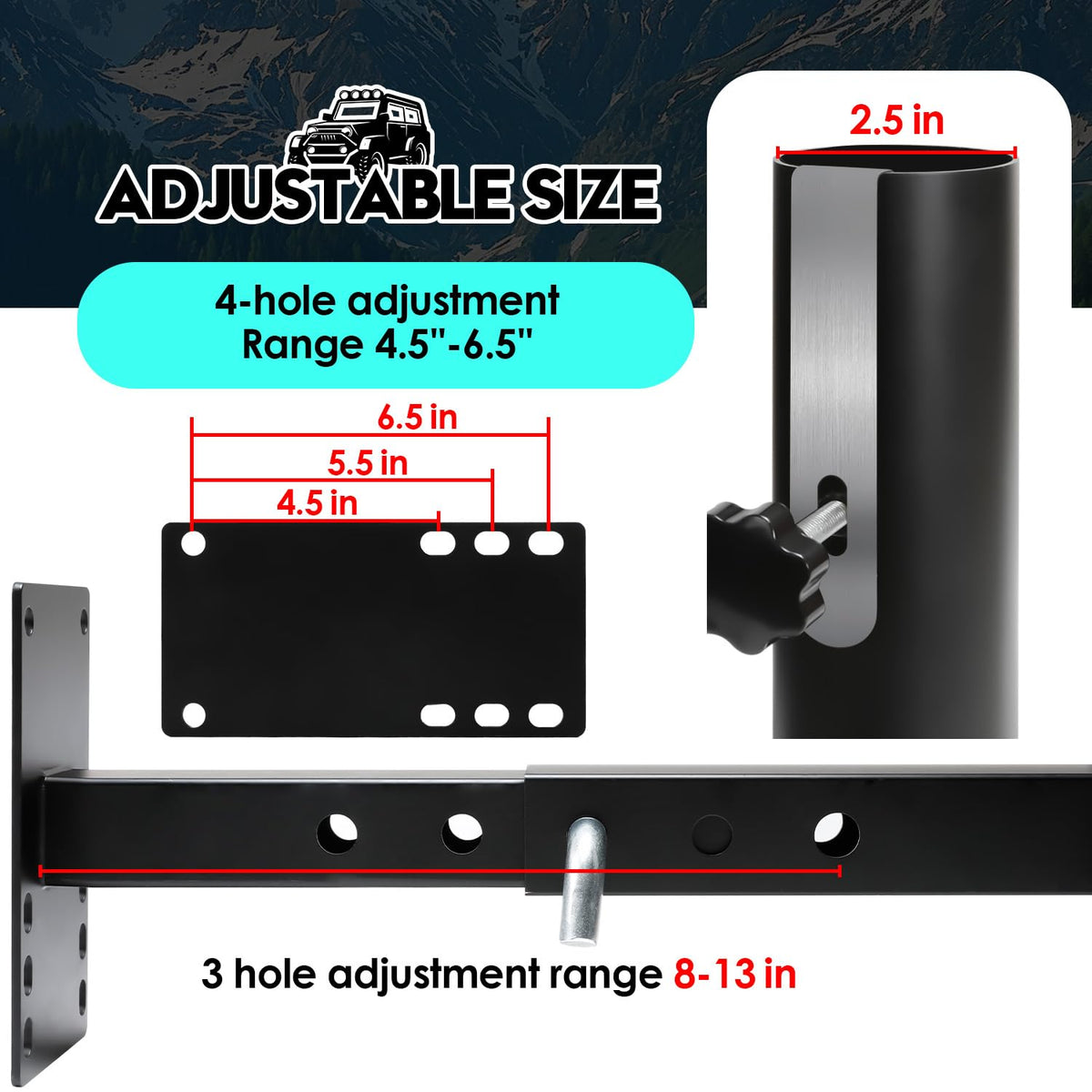 Vornalex stainless steel RV mount resists rust for outdoor travel