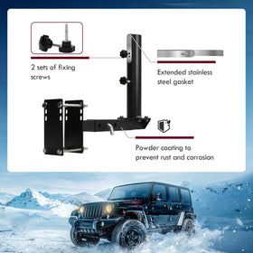 Vornalex flag pole mount with adjustable base enhances compatibility with bumpers