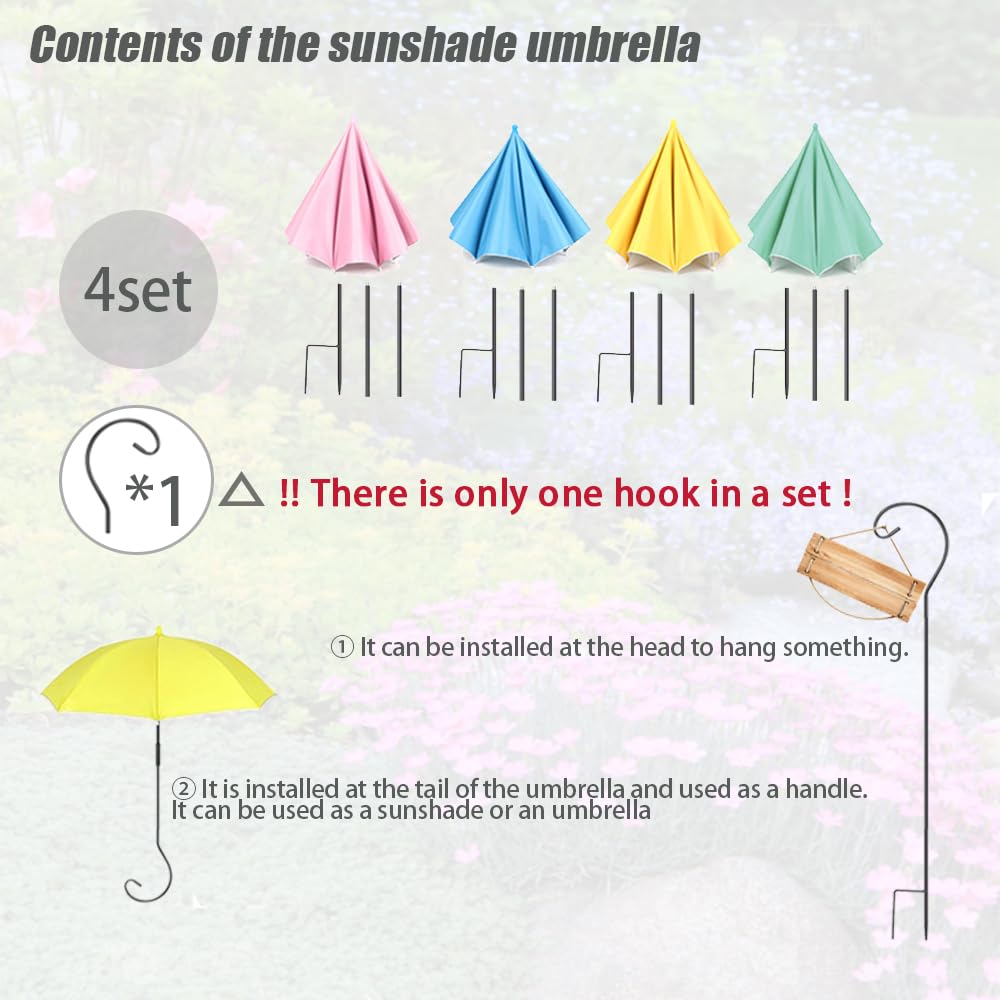 Vorriop plant umbrella adjustable height enables shade for various plant heights