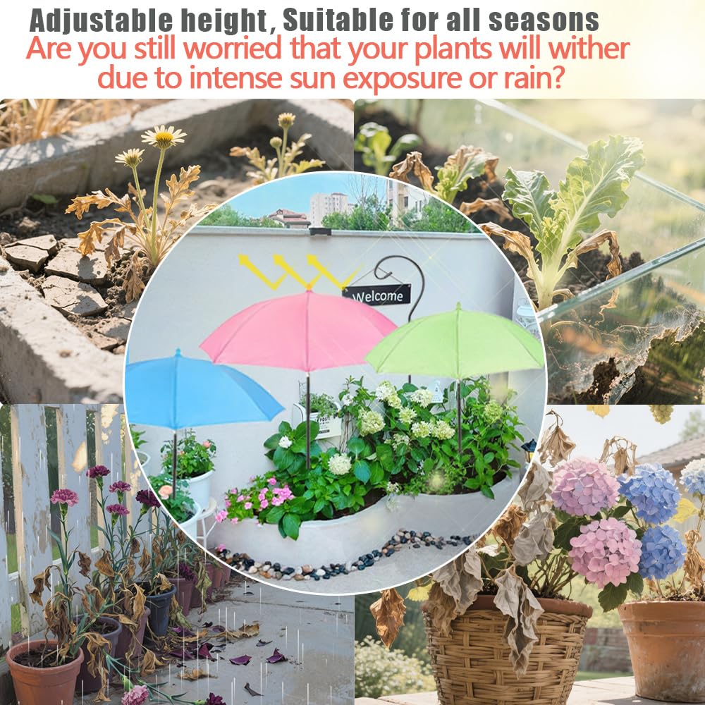 Vorriop plant umbrella durable frame demonstrates long-lasting support