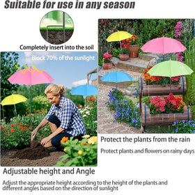 Vorriop plant umbrella shade coverage protecting potted plants from intense sun