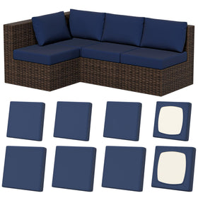Vorshape 8Pcs stretch cushion covers kit enables quick outdoor sofa refresh