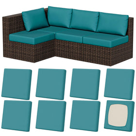 Vorshape 8Pcs stretch patio cushion covers packaged for quick sofa replacement
