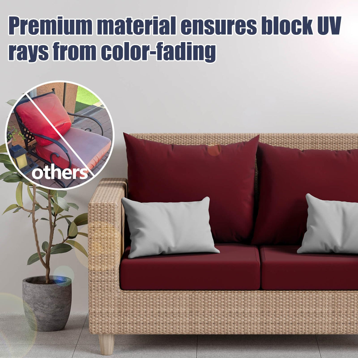 Vorshape cushion cover with back elastic straps keeps cushions secure