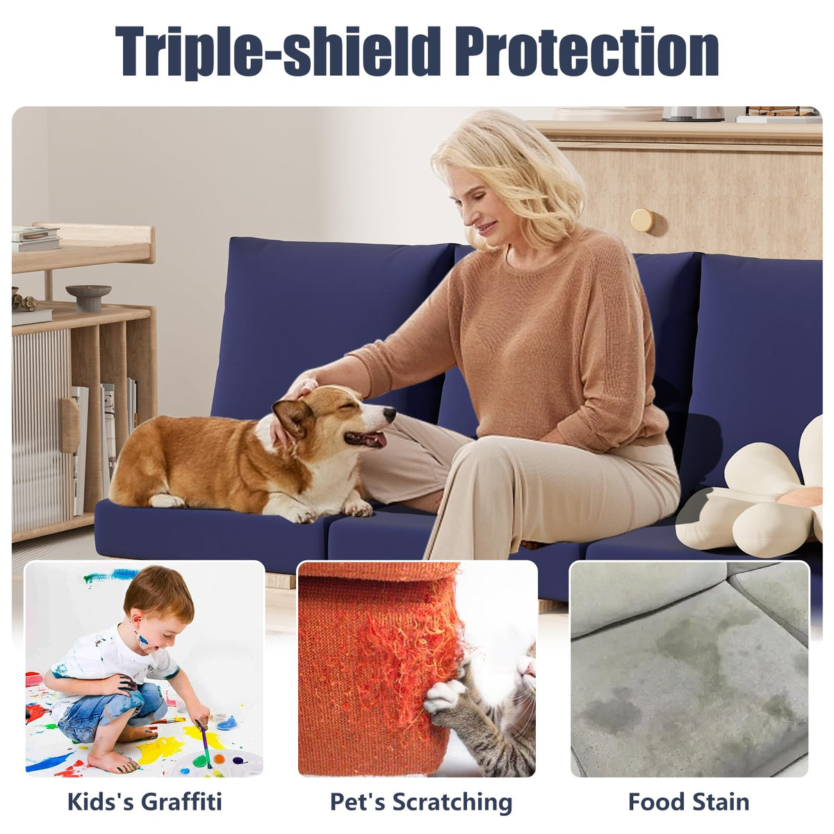 Vorshape back-elastic straps secure cushions for a stable, secure fit