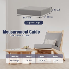 Vorshape square-large cushion cover fits 21-26 inch cushions for a wrinkle-free update